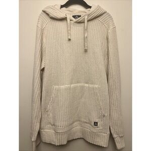 Alpine design men's waffle hoodie, medium, cream NWT‎